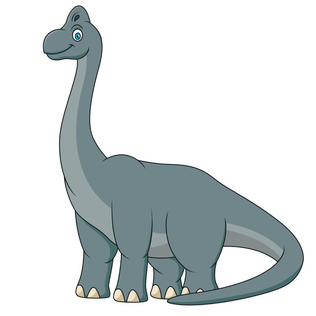 Whimsical Brachiosaurus: Cartoon Wonder